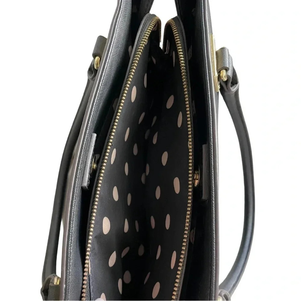 Anne Klein Black New Recruits Large Satchel Purse Handbag - Picture 12 of 15